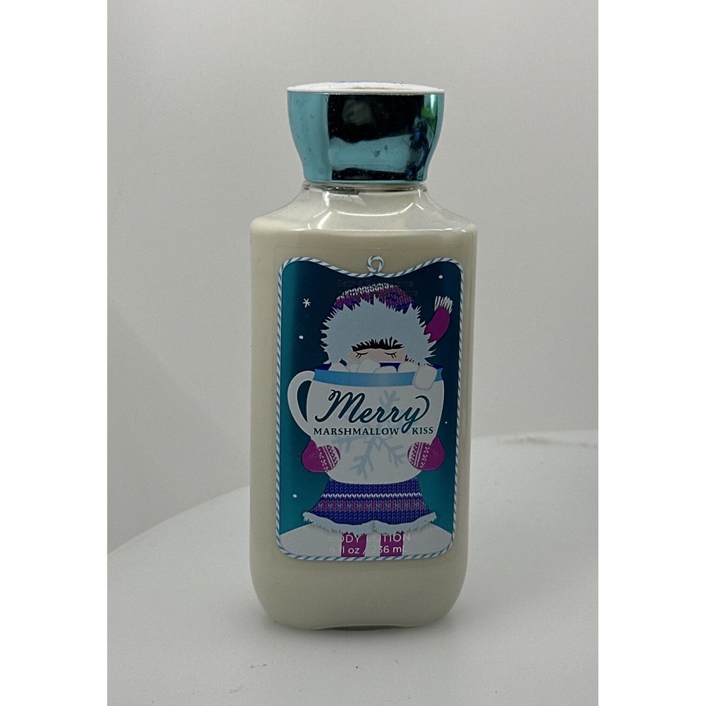BATH & BODY WORKS MERRY MARSHMALLOW KISS  BODY LOTION 8 oz RARE RETIRED